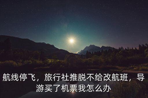 航線停飛，旅行社推脫不給改航班，導(dǎo)游買了機(jī)票我怎么辦