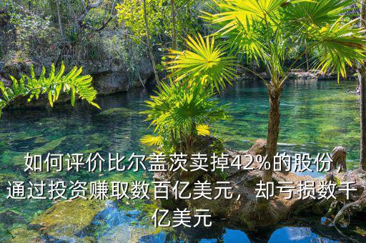 如何評價比爾蓋茨賣掉42%的股份，通過投資賺取數(shù)百億美元，卻虧損數(shù)千億美元