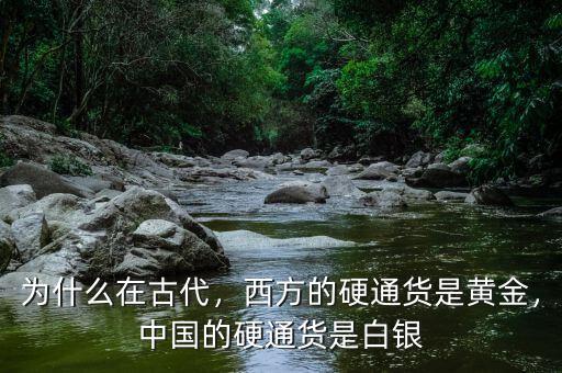 為什么在古代，西方的硬通貨是黃金，中國的硬通貨是白銀