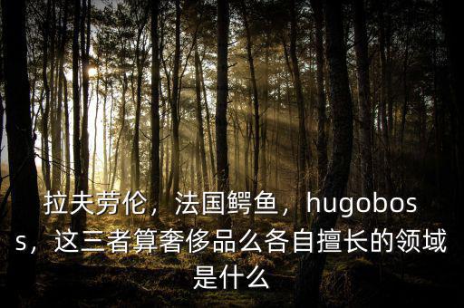 拉夫勞倫，法國鱷魚，hugoboss，這三者算奢侈品么各自擅長的領(lǐng)域是什么