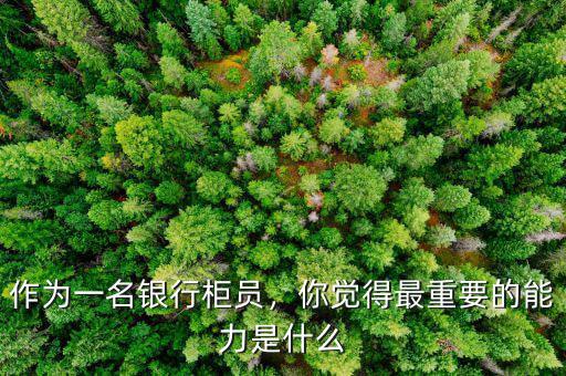 作為一名銀行柜員，你覺得最重要的能力是什么