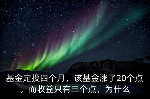 基金漲了為什么收益是負數,該基金漲了20個點