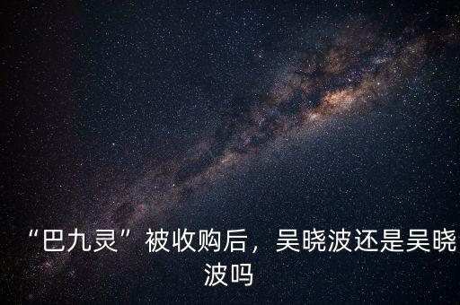“巴九靈”被收購后，吳曉波還是吳曉波嗎