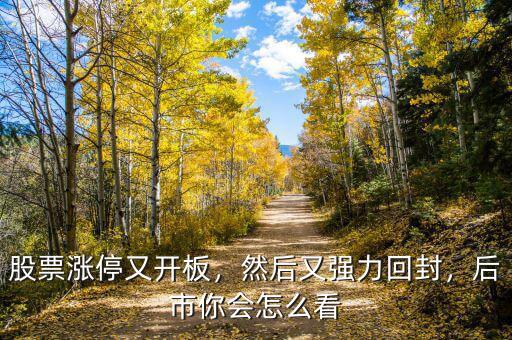 股票漲停又開板，然后又強(qiáng)力回封，后市你會(huì)怎么看