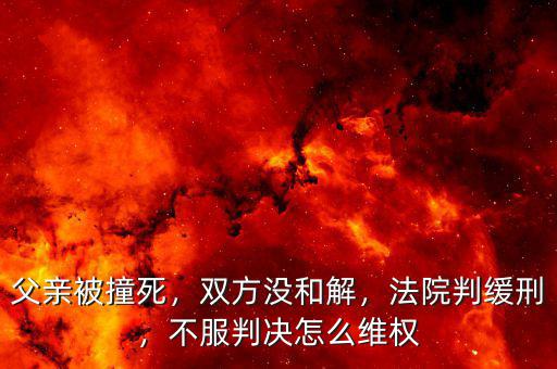 父親被撞死，雙方?jīng)]和解，法院判緩刑，不服判決怎么維權(quán)