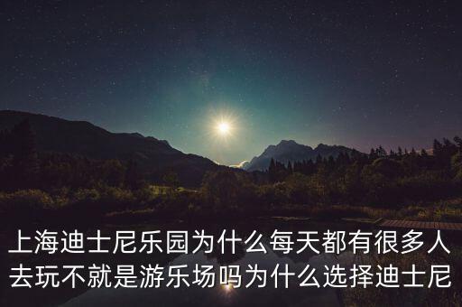 上海迪士尼樂園為什么每天都有很多人去玩不就是游樂場(chǎng)嗎為什么選擇迪士尼