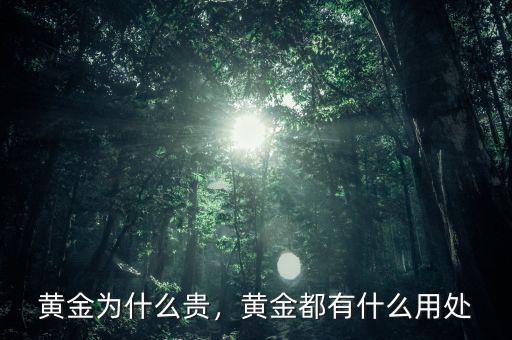 黃金為什么貴，黃金都有什么用處
