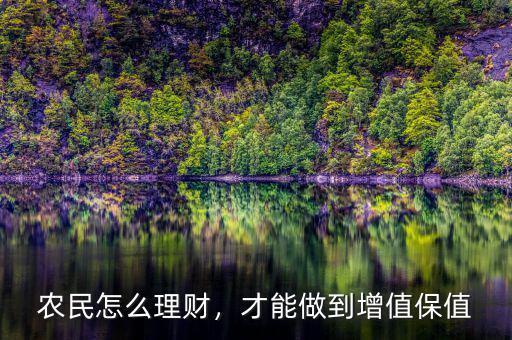 農(nóng)民怎么理財，才能做到增值保值