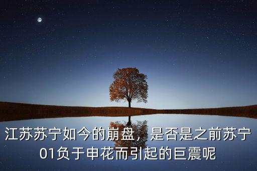江蘇蘇寧如今的崩盤，是否是之前蘇寧01負(fù)于申花而引起的巨震呢