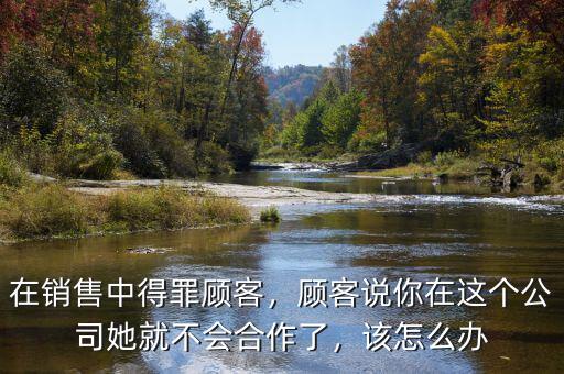 在銷(xiāo)售中得罪顧客，顧客說(shuō)你在這個(gè)公司她就不會(huì)合作了，該怎么辦