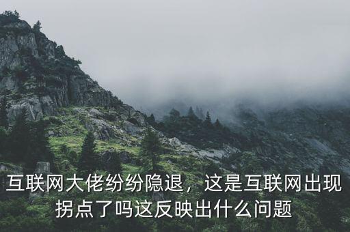 互聯(lián)網(wǎng)大佬紛紛隱退，這是互聯(lián)網(wǎng)出現(xiàn)拐點(diǎn)了嗎這反映出什么問(wèn)題