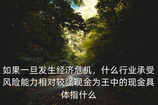 如果一旦發(fā)生經(jīng)濟危機，什么行業(yè)承受風險能力相對較強現(xiàn)金為王中的現(xiàn)金具體指什么