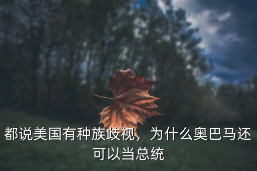 都說(shuō)美國(guó)有種族歧視，為什么奧巴馬還可以當(dāng)總統(tǒng)