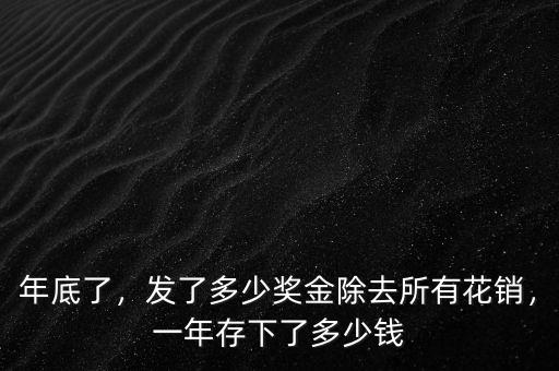 年底了，發(fā)了多少獎(jiǎng)金除去所有花銷，一年存下了多少錢