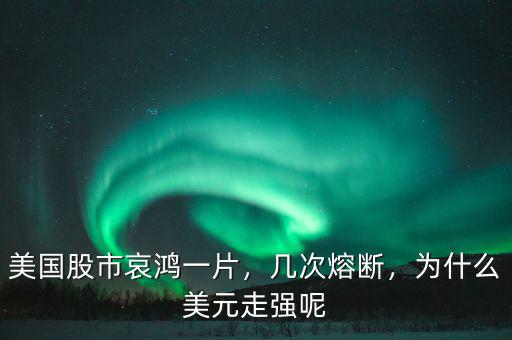 美國(guó)股市哀鴻一片，幾次熔斷，為什么美元走強(qiáng)呢