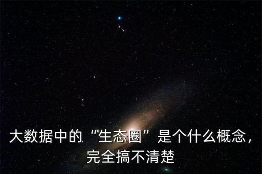 大數(shù)據(jù)中的“生態(tài)圈”是個什么概念，完全搞不清楚