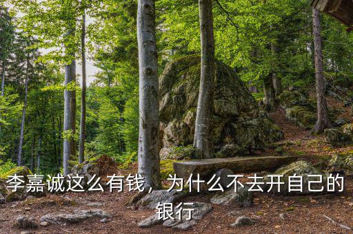 李嘉誠這么有錢，為什么不去開自己的銀行