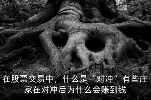 在股票交易中，什么是“對沖”有些莊家在對沖后為什么會賺到錢