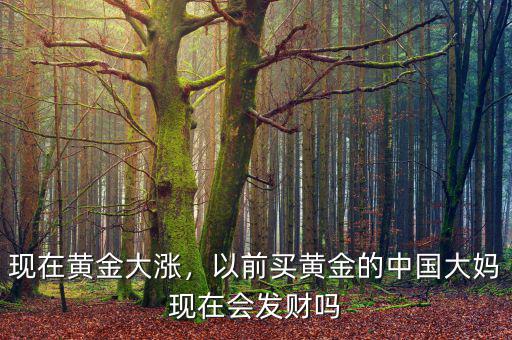 現(xiàn)在黃金大漲，以前買黃金的中國大媽現(xiàn)在會(huì)發(fā)財(cái)嗎