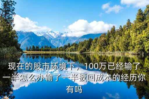 現(xiàn)在的股市環(huán)境下，100萬已經(jīng)輸了一半怎么辦輸了一半扳回成本的經(jīng)歷你有嗎