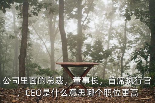 公司里面的總裁，董事長，首席執(zhí)行官，CEO是什么意思哪個(gè)職位更高