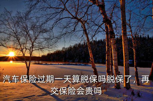 汽車保險過期一天算脫保嗎脫保了，再交保險會貴嗎