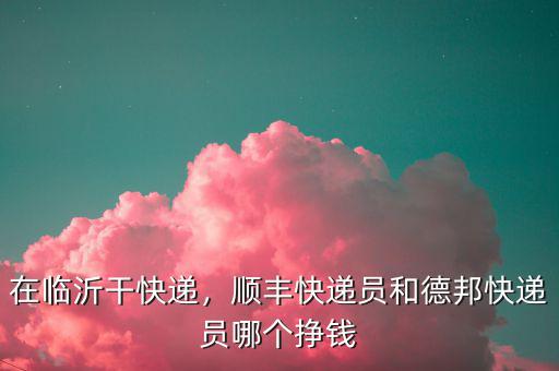 在臨沂干快遞，順豐快遞員和德邦快遞員哪個(gè)掙錢(qián)
