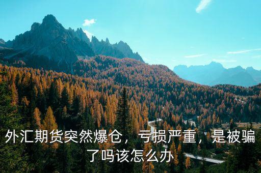 外匯期貨突然爆倉，虧損嚴重，是被騙了嗎該怎么辦