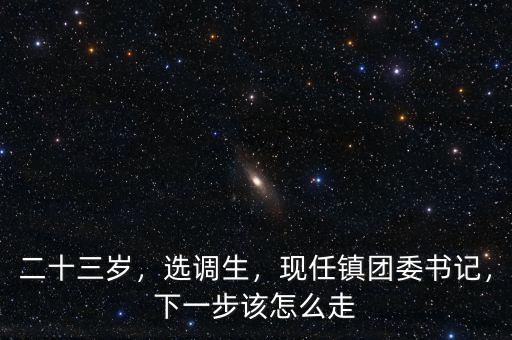 二十三歲，選調生，現(xiàn)任鎮(zhèn)團委書記，下一步該怎么走