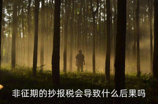 非征期的抄報(bào)稅會導(dǎo)致什么后果嗎