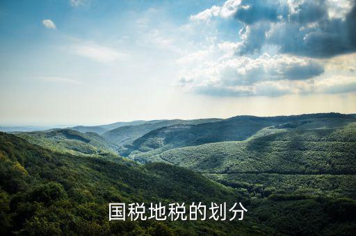 地稅分為什么種類，國稅地稅的劃分