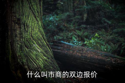 什么是雙邊定價，什么叫市商的雙邊報價