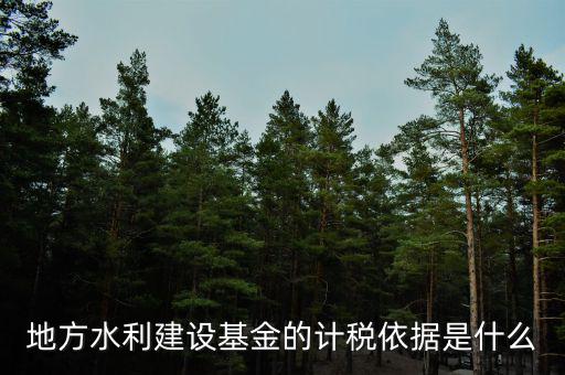 地方水利基金是什么，地方水利建設(shè)基金的計稅依據(jù)是什么