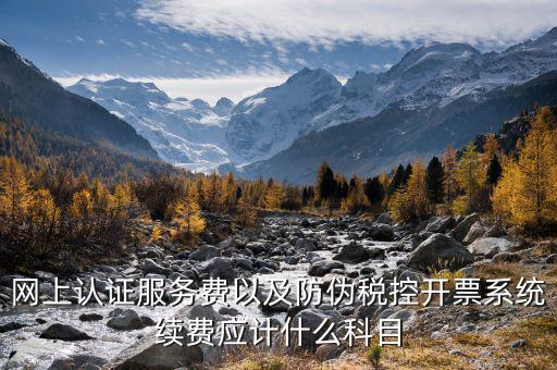 網(wǎng)上認(rèn)證服務(wù)費(fèi)以及防偽稅控開(kāi)票系統(tǒng)續(xù)費(fèi)應(yīng)計(jì)什么科目