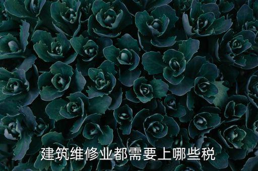 房屋修理交什么稅，維修費(fèi)交什么稅