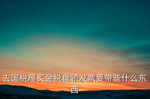 去國(guó)稅局買金稅盤領(lǐng)發(fā)票要帶些什么東西