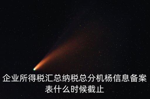匯總所得稅備案什么時(shí)間，備案應(yīng)該在什么時(shí)候進(jìn)行求解