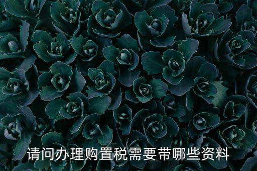 購置稅辦理需要什么，購買車輛購置稅需要哪些手續(xù)
