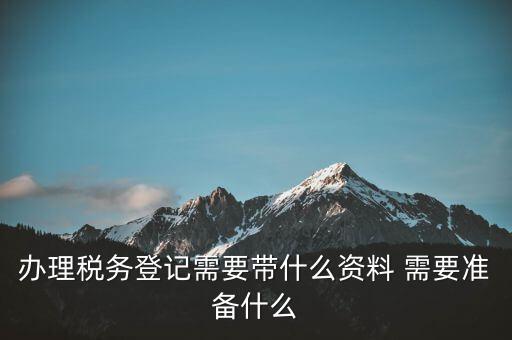 稅務(wù)局登記需要什么資料，稅務(wù)登記 代辦需要什么手續(xù)