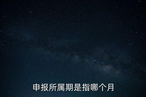 納稅申報(bào)期是什么意思，申報(bào)所屬期是指哪個(gè)月