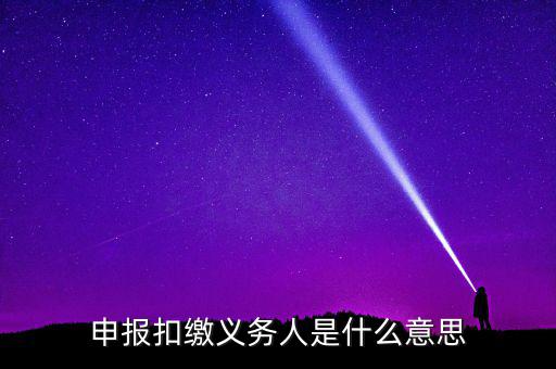 什么是非居民扣繳申報，非居民所得申報什么意思