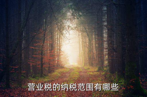 什么經(jīng)營(yíng)范圍可以開營(yíng)業(yè)稅，營(yíng)業(yè)稅的納稅范圍有哪些