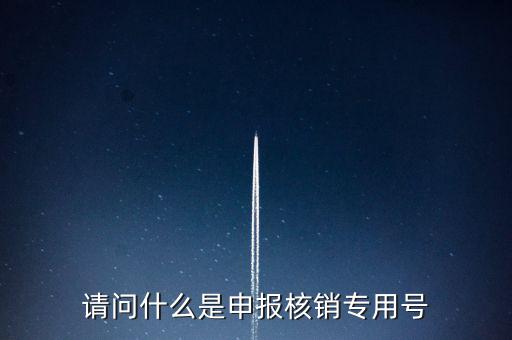 請(qǐng)問(wèn)什么是申報(bào)核銷專用號(hào)