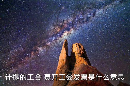 計(jì)提的工會 費(fèi)開工會發(fā)票是什么意思