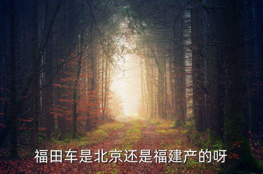 福田是什么國(guó)家，福田車是北京還是福建產(chǎn)的呀