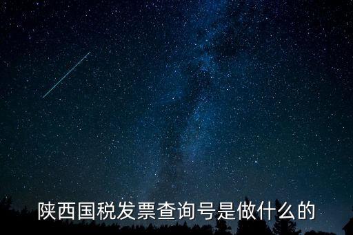 陜西國稅發(fā)票查詢號(hào)是做什么的