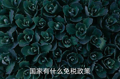 國家什么要實(shí)行減免稅，國家有什么免稅政策