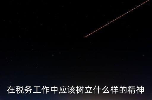 樹立國(guó)稅人什么形象，在稅務(wù)工作中應(yīng)該樹立什么樣的精神
