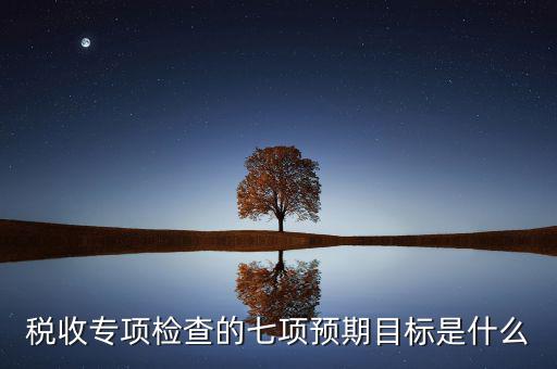 什么是稅收專項調(diào)查，稅收專項檢查的七項預(yù)期目標是什么