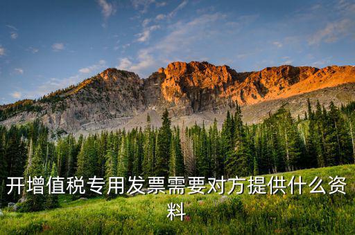 開增值稅專用票需要對(duì)方提供什么資料，銷售方開具增值稅專用發(fā)票需要對(duì)方提供什么資料